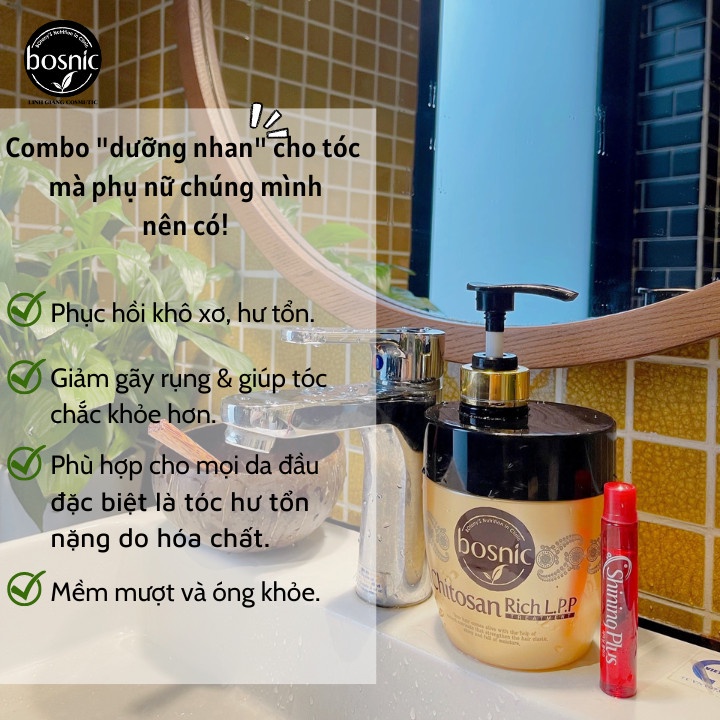 Kem Ủ Phục Hồi Tóc Hư Tổn – Hấp Dầu Chitosan BOSNIC 500ML