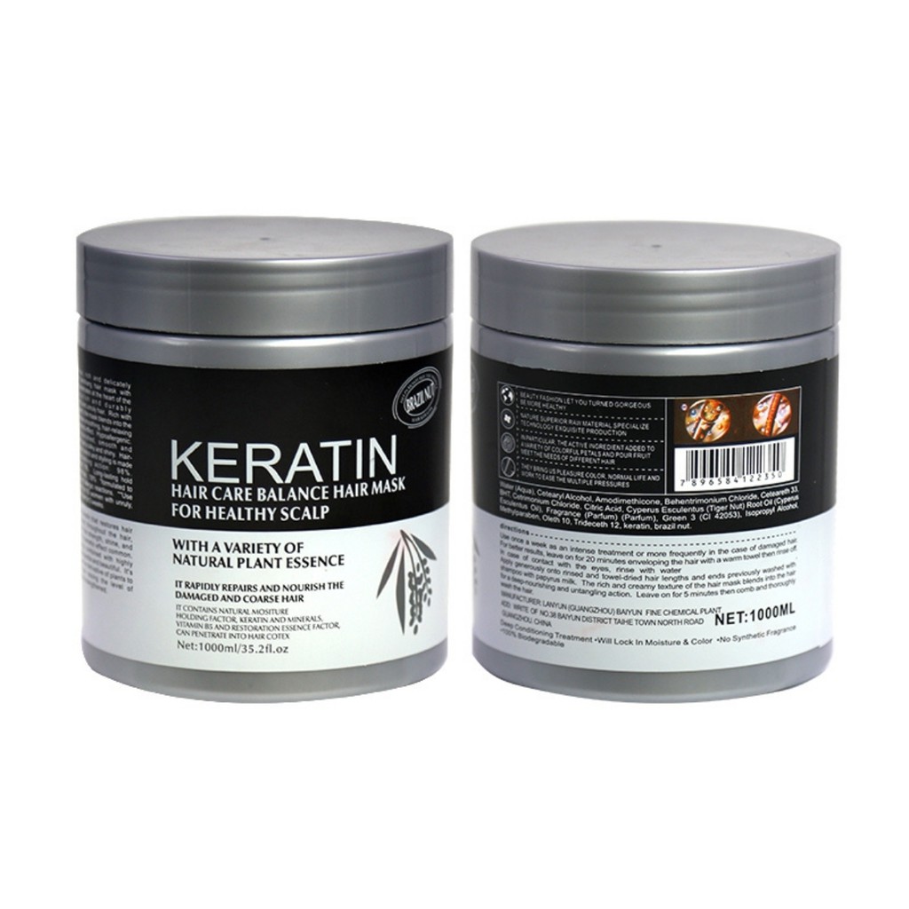 Kem ủ tóc KERATIN COLLAGEN 1000ML BRAZIL NUT – Ủ hấp tóc cân bằng KERATIN tự nhiên, hương thơm nước hoa