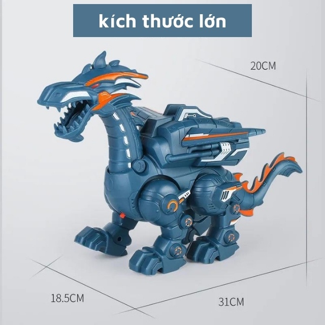 Robot khủng long đồ chơi phun lửa cỡ lớn cho bé-đồ chơi giải trí cho trẻ em