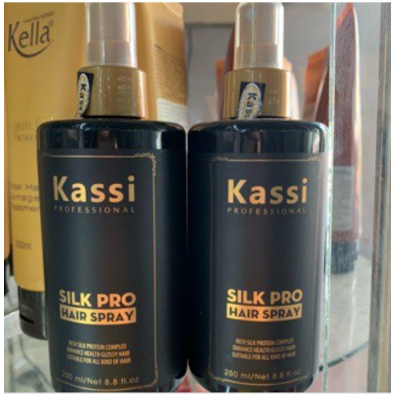 Xịt dưỡng tóc khô xơ, hư tổn kassi Silk Pro Hair Spray 250ml