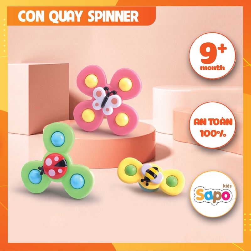 Đồ Chơi Con Quay Spinner Hình Côn Trùng Giúp Trẻ Vận Động Phát Triển, Đồ Chơi Bồn Tắm Cho Bé