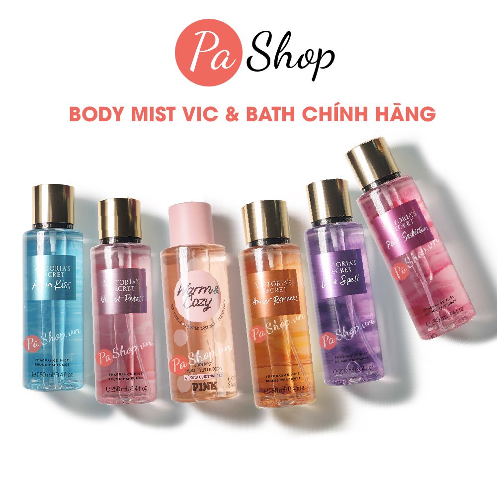 Body mist Bath And Body Works & Victoria Secret nam, nữ chính hãng xịt thơm toàn thân hương nước hoa