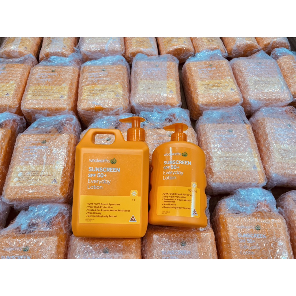 Kem chống nắng Woolworths Úc kem chống nắng body 1 lít kem chống nắng can 50SPF++ (date 2026)