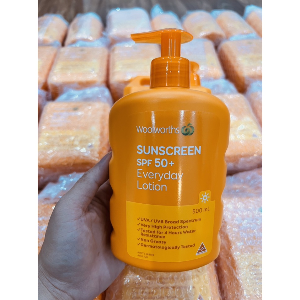 Kem chống nắng Woolworths Úc kem chống nắng body 1 lít kem chống nắng can 50SPF++ (date 2026)