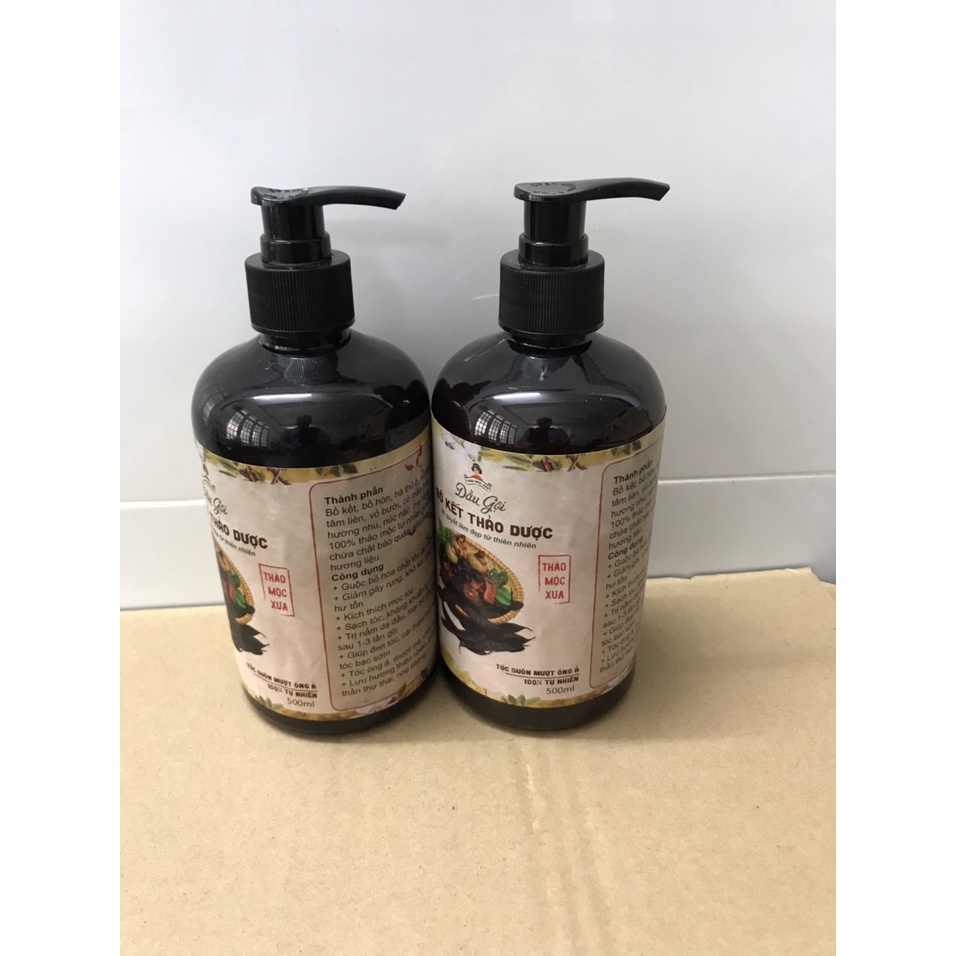 COMBO 2 Chai Dầu Gội Bồ Kết Thảo Dược giảm rụng tóc và ngăn ngừa gàu-Thảo Mộc Xưa 500ml