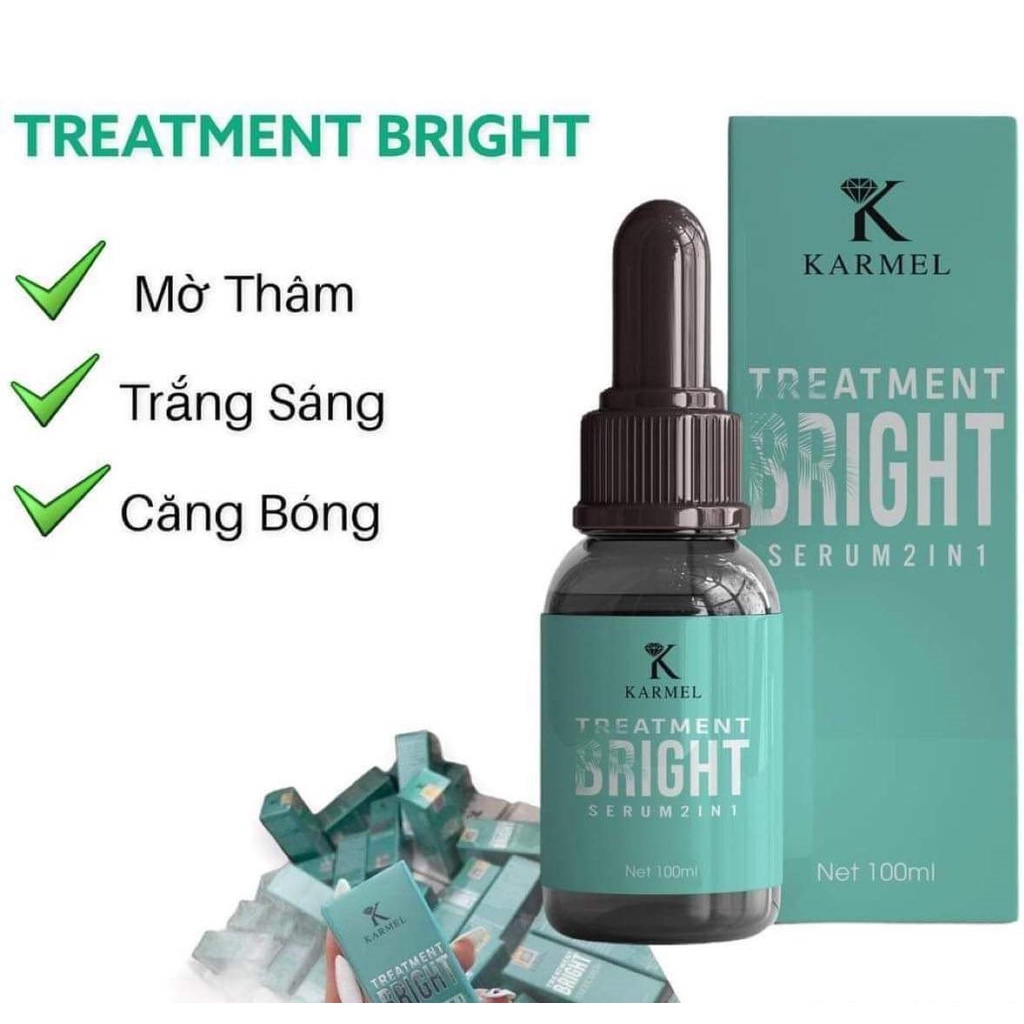 Serum căng bóng trắng da, mờ thâm nám dưỡng da, cấp nước đều màu da 10ml, 50ml – Treatment Bright 2in1 Kamel (Karmel)