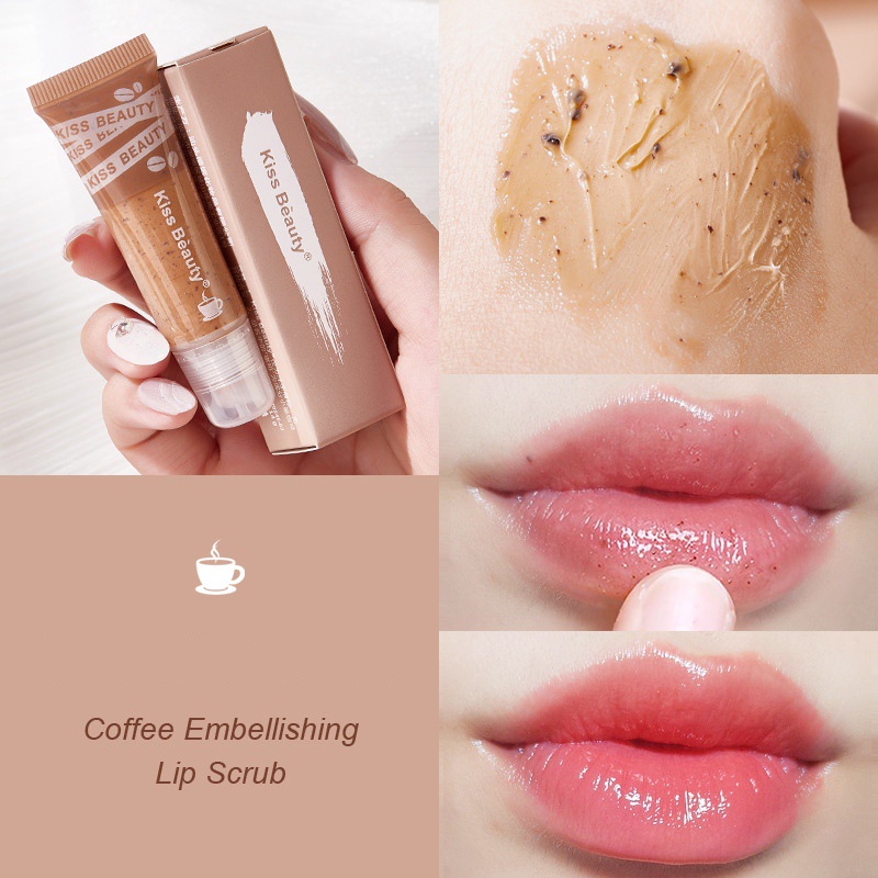 A4 Tẩy Da Chết Môi Coffe Kissbeauty/ Lip Scrub Hương Trái Cây