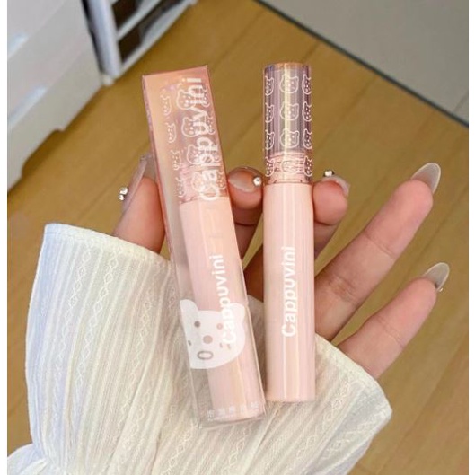 Son kem bóng CAPPUVINI gấu hồng Bubbly Bear Lip Glaze căng bóng mềm mịn