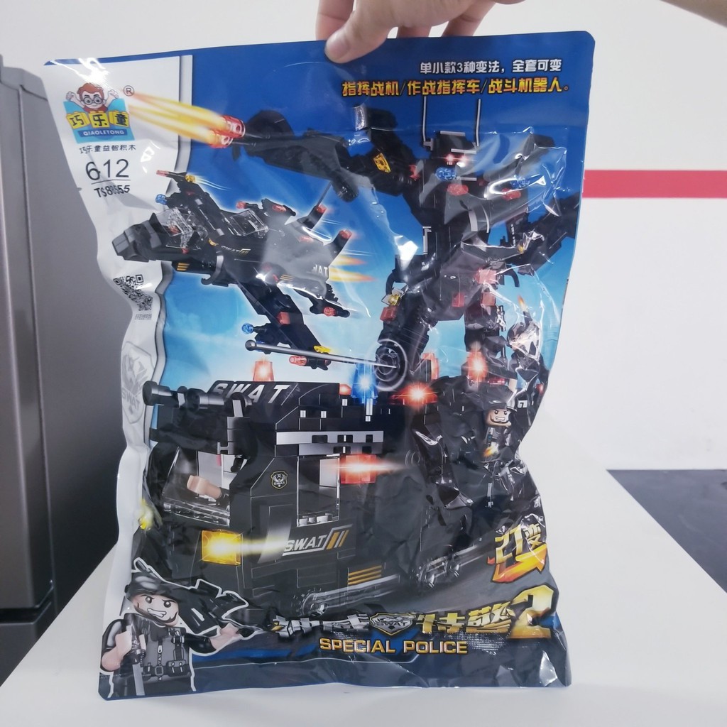 [500 CHI TIẾT] BỘ ĐỒ CHƠI LẮP GHÉP XẾP HÌNH CẢNH SÁT,Lắp Ghép OTO,ROBOT,THUYỀN,TRỰC THĂNG,Lắp ráp tàu
