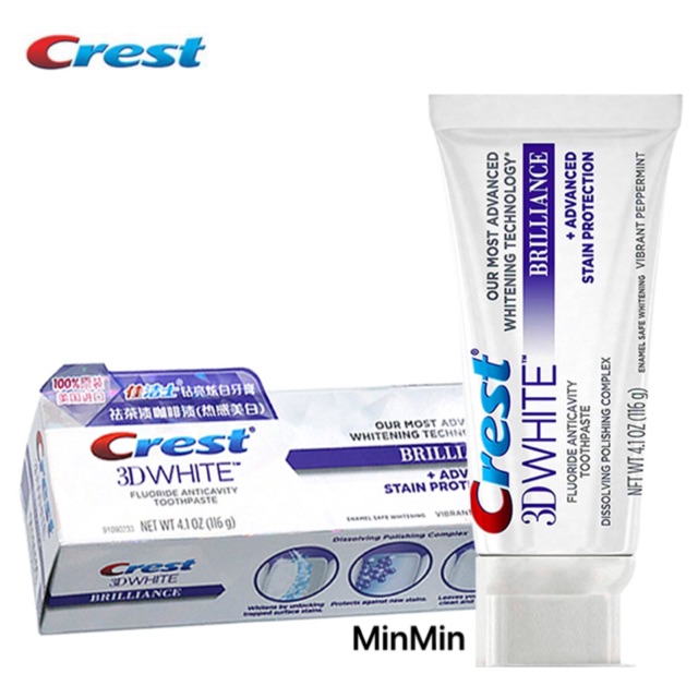 [CÓ SẴN] KEM CREST 3D WHITE 116G – 90G TUÝP LỚN TRẮNG RĂNG VƯỢT TRỘI HÀNG NHẬP TMALL (MẪU TIẾNG TRUNG TRÊN HỘP)