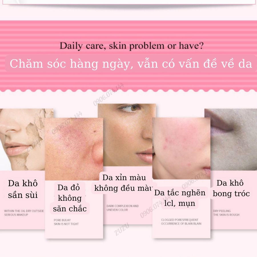 Mặt nạ dưỡng da, mặt nạ dưỡng trắng cấp ẩm mờ thâm bổ sung collagen tinh chất ốc sên Nội Địa Trung