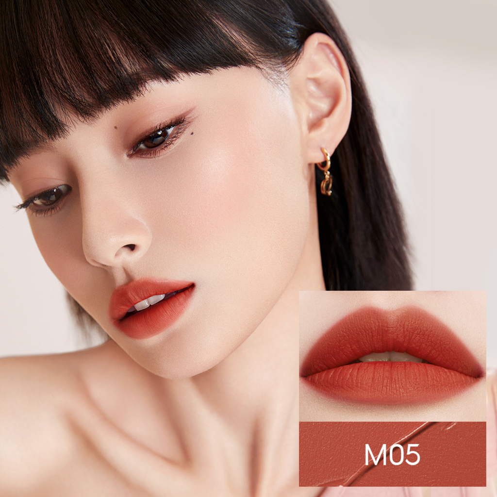 Son Lì Mist Kiss Carslan Son môi mờ nhung nhẹ Trang điểm môi Lâu Trôi Mini 1g