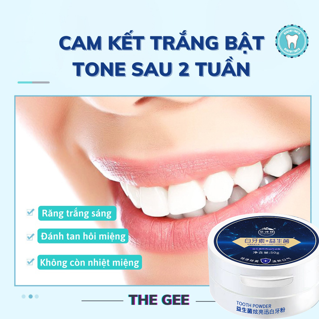 Bột làm trắng răng kem đánh răng làm trắng răng 50g Làm trắng răng nhanh chóng, hết ố vàng, cao răng, khử mùi hôi miệng, giảm viêm loét miệng, chăm sóc nướu
