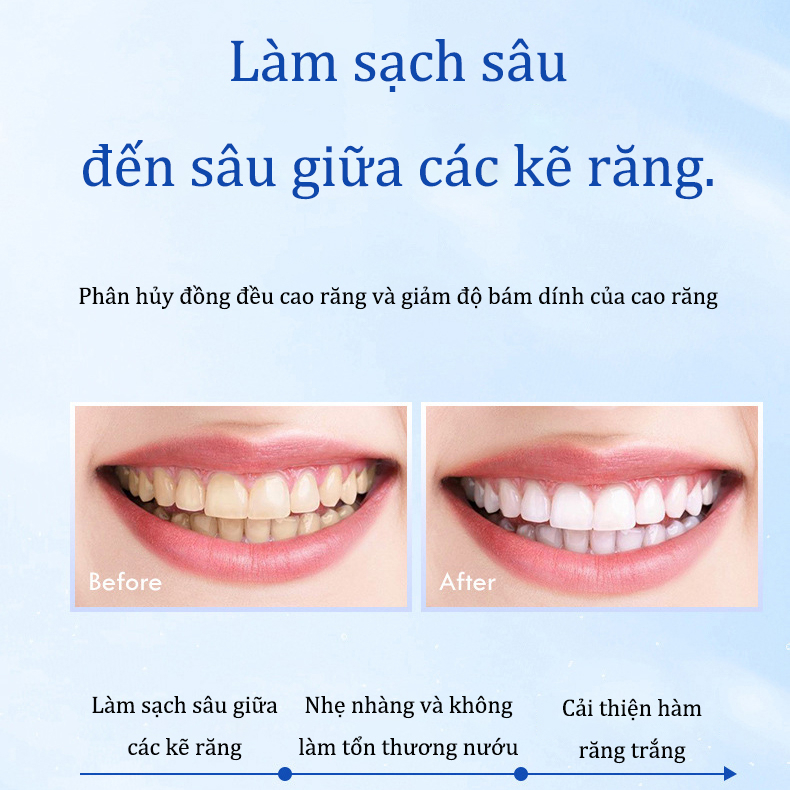 Bột trắng răng sáng chói men vi sinh HIH khử ố vàng, sạch vết ố trên răng, Cam kết trắng bật tông, dứt điểm hôi miệng, giảm viêm nha chu 2 tuần với bột đánh răng