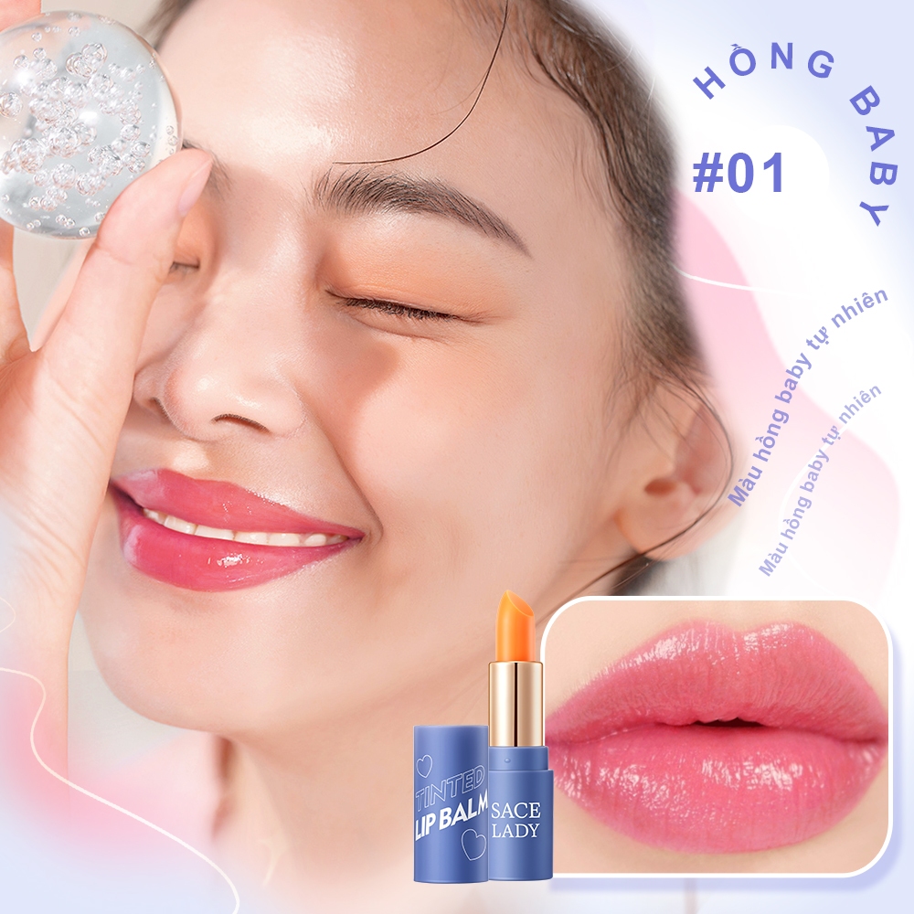 [SACE LADY] Son dưỡng có màu SACE LADY lâu trôi trang điểm cho môi 3.5g/0.13Oz