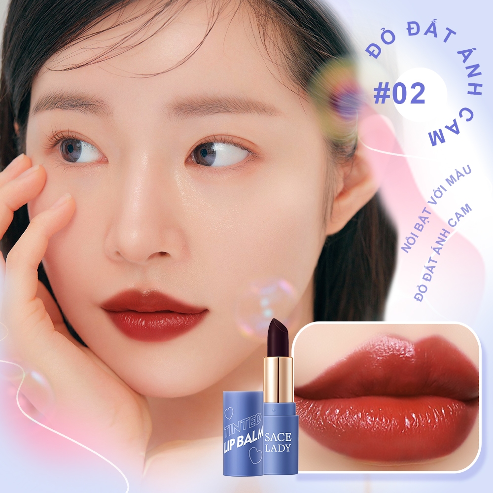 [SACE LADY] Son dưỡng có màu SACE LADY lâu trôi trang điểm cho môi 3.5g/0.13Oz