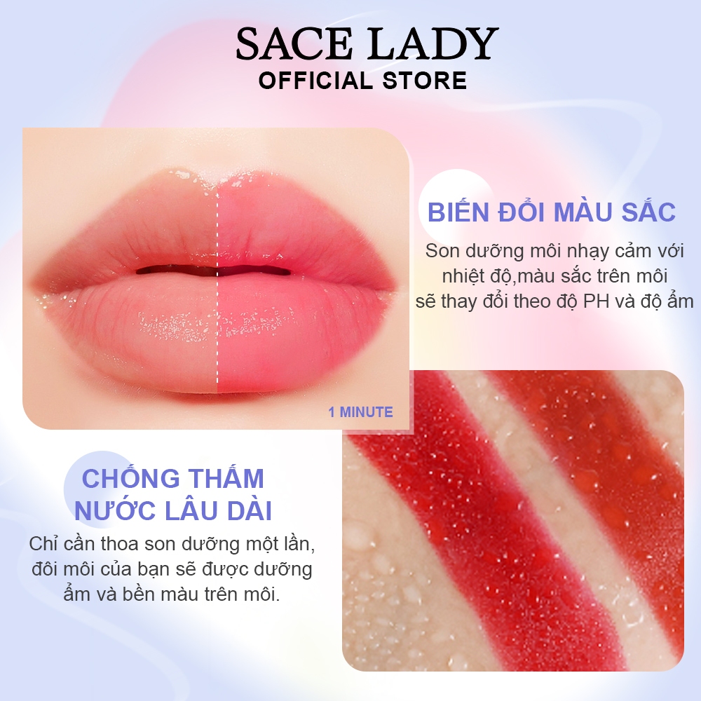 [SACE LADY] Son dưỡng có màu SACE LADY lâu trôi trang điểm cho môi 3.5g/0.13Oz