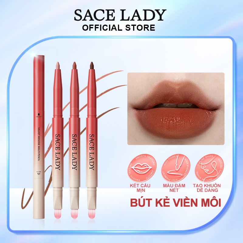 [SACE LADY] Chì Kẻ Viền Môi   SACE LADY Bút kẻ môi Sắc Tố Cao Trang Điểm Cho Nữ