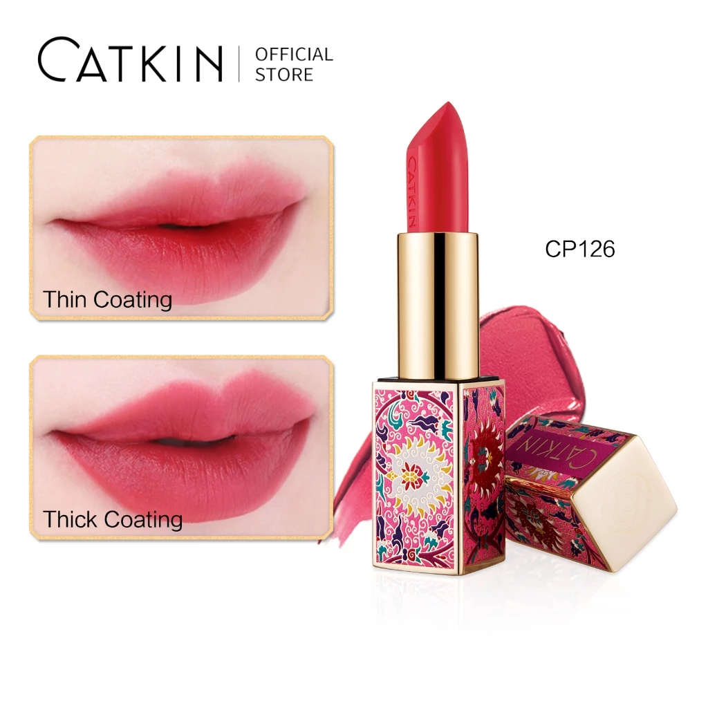 Son môi lì CATKIN thỏi dạng kem nhung lì trang điểm môi nội địa Trung 3.6g