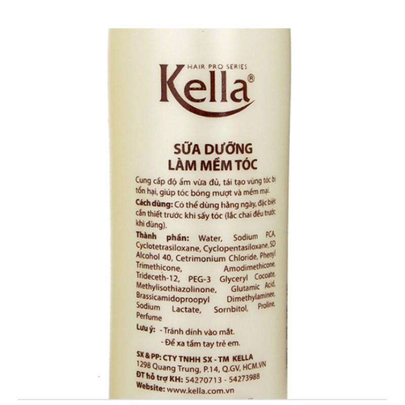 Xịt Dưỡng Kella Làm Mềm Mượt Tóc 250ml