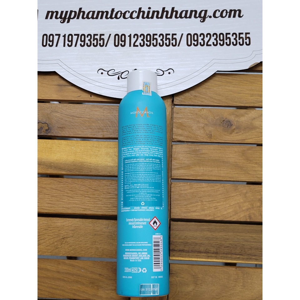 GÔM XỊT GIỮ NẾP TÓC MOROC STRONG EXTRA STRONG 330ML