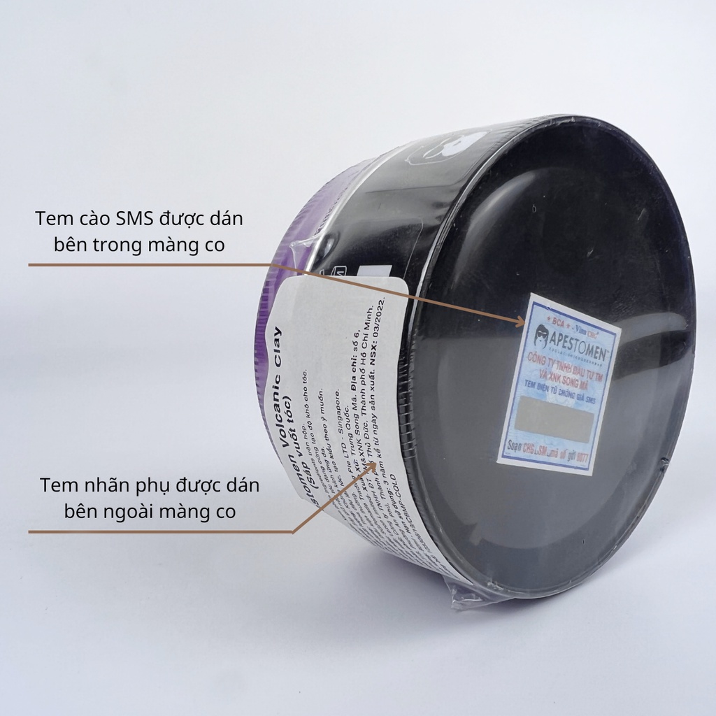 Sáp Vuốt Tóc nam Apestomen Volcanic Clay 80g