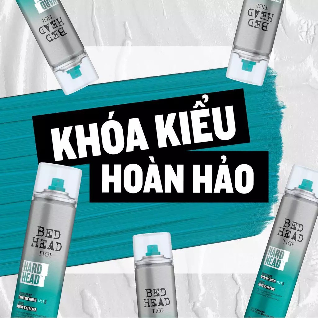 Gôm Xịt Tóc TIGI Bed Head Hard Head – 385ml – Hàng Chính Hãng
