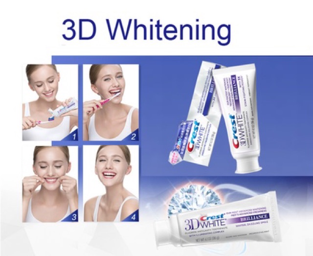 [CÓ SẴN] KEM CREST 3D WHITE 116G – 90G TUÝP LỚN TRẮNG RĂNG VƯỢT TRỘI HÀNG NHẬP TMALL (MẪU TIẾNG TRUNG TRÊN HỘP)