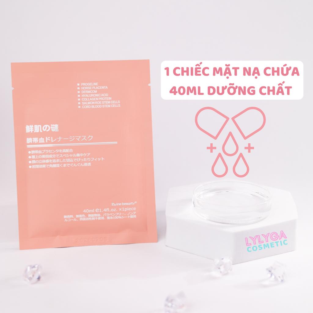 Mặt nạ nhau thai cừu collagen tế bào gốc Nhật Bản Rwine Beauty 1 Miếng, 40ml colagen mặt nạ giấy dưỡng da, dưỡng ẩm MN01