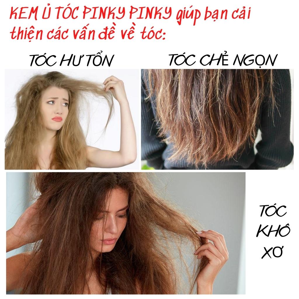 Kem Ủ Tóc Pinky Pinky Dưỡng Tóc Siêu Mềm Mượt Nội Địa Trung Phục Hồi Tóc Hư Tổn Ủ Tóc Collagen Mặt Nạ Hấp Dầu SHOP 9999