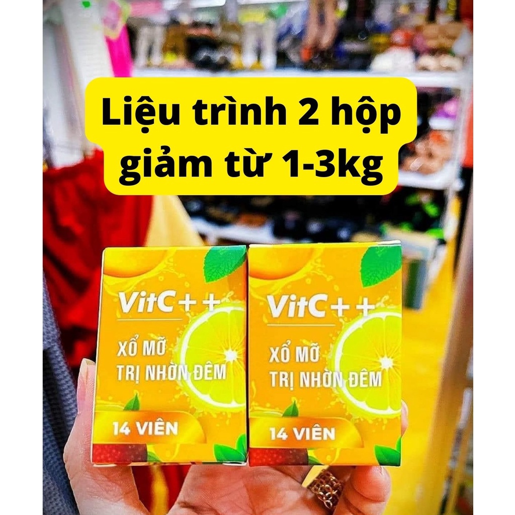 [Hàng Có Tem] Xổ mỡ Đêm VitC+++ Nhà kẹo Dứa, Xổ Cam 1 hộp 14 viên