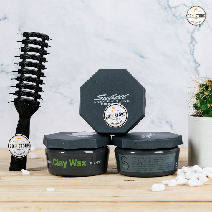 Sáp vuốt tóc nam Clay Wax Subtil , tạo kiểu tóc , giữ nếp tóc