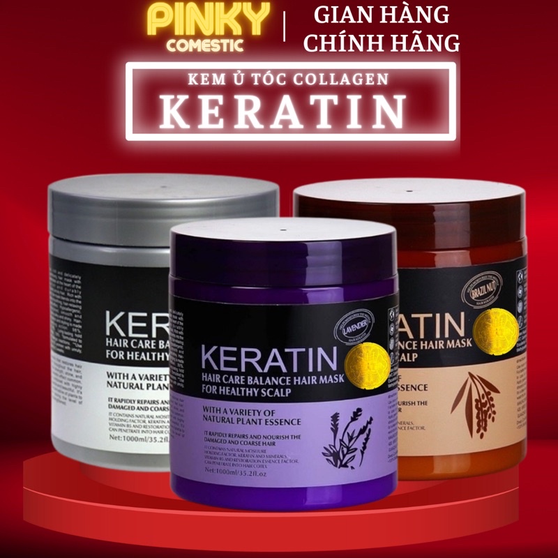 Kem ủ tóc KERATIN COLLAGEN 1000ML BRAZIL NUT – Ủ hấp tóc cân bằng KERATIN tự nhiên, hương thơm nước hoa