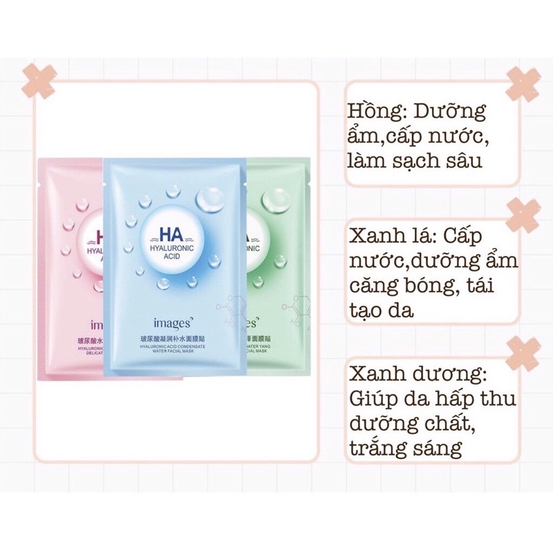 Mặt nạ giấy, mặt nạ HA dưỡng da dưỡng ẩm trắng da chống lão hóa