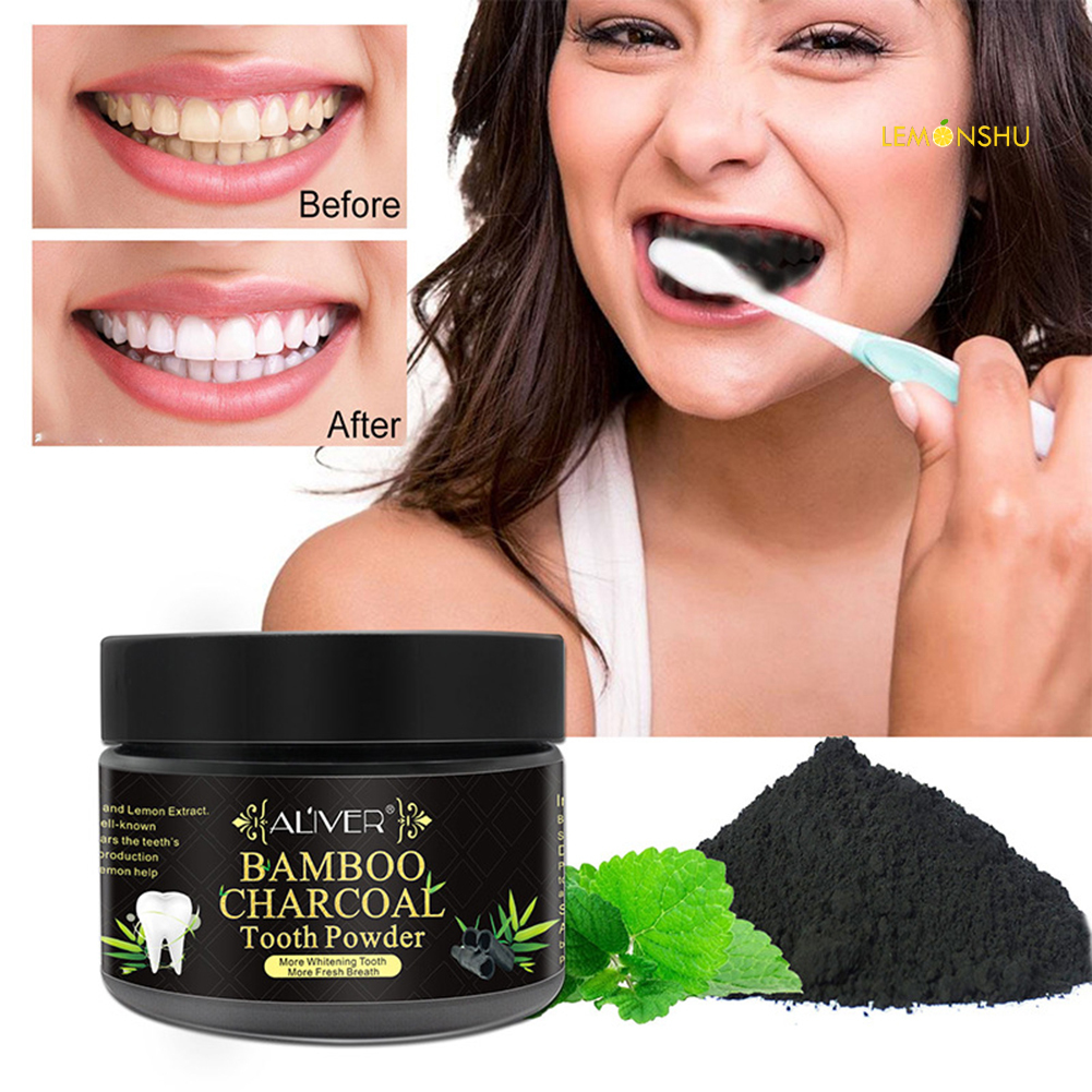 Bột than tre hoạt tính làm trắng răng chăm sóc răng miệng an toàn hiệu quả 30g