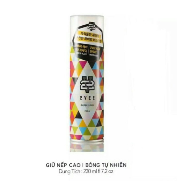 Gôm xịt tóc 2VEE cao cấp dung tích 230ml