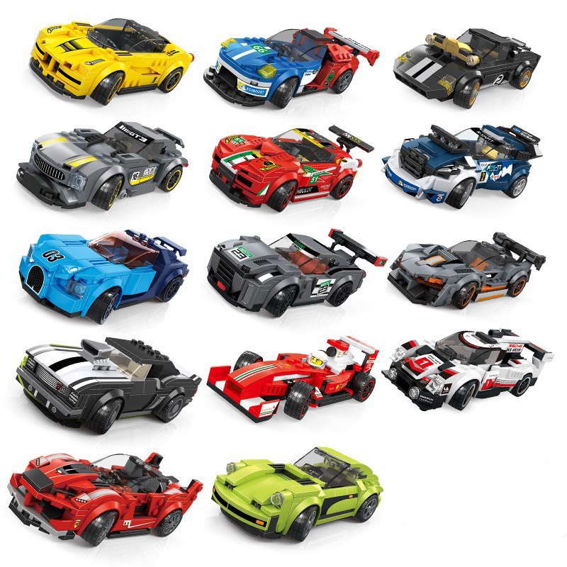 ĐỒ CHƠI xếp hình KIỂU ô tô oto đua siêu xe đồ chơi cho bé nhiều chi tiết phát triển tư duy lamborghini audi