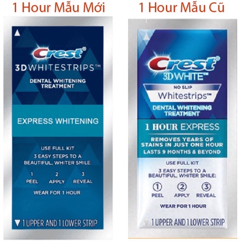 Combo 7 gói miếng dán trắng răng Crest 3D White nhập khẩu Mỹ – Trắng răng cấp tốc sau 1 liệu trình