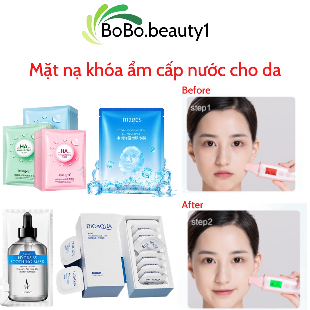 Combo 50 Mix nhiều loại (TẶNG 5 MẶT NẠ HOẶC BÂNG ĐÔ) mặt nạ giấy dưỡng trắng cấp ẩm se khít lô chân lông giảm mụn