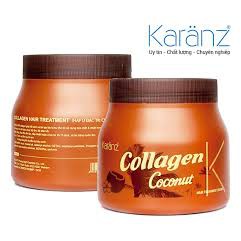 Kem ủ tóc KARANZ 1000ML Collagen giúp tái tạo làn tóc óng ả phục hồi tóc hư tổn