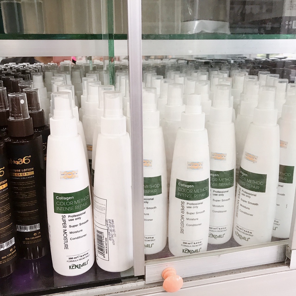 (Sỉ Phụ Liệu) Xịt Dưỡng Tóc Collagen Kendali chai trắng – Chính Hãng