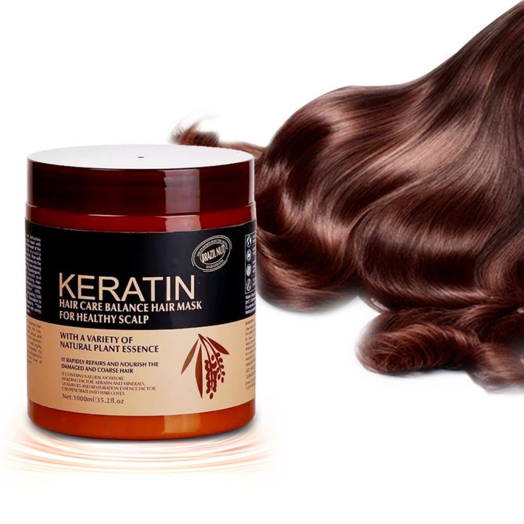 Kem Ủ Tóc KERATIN COLLAGEN 1000ML LAVENDER BRAZIL NUT – Ủ Hấp Tóc Cung Cấp Dưỡng Chất KERATIN