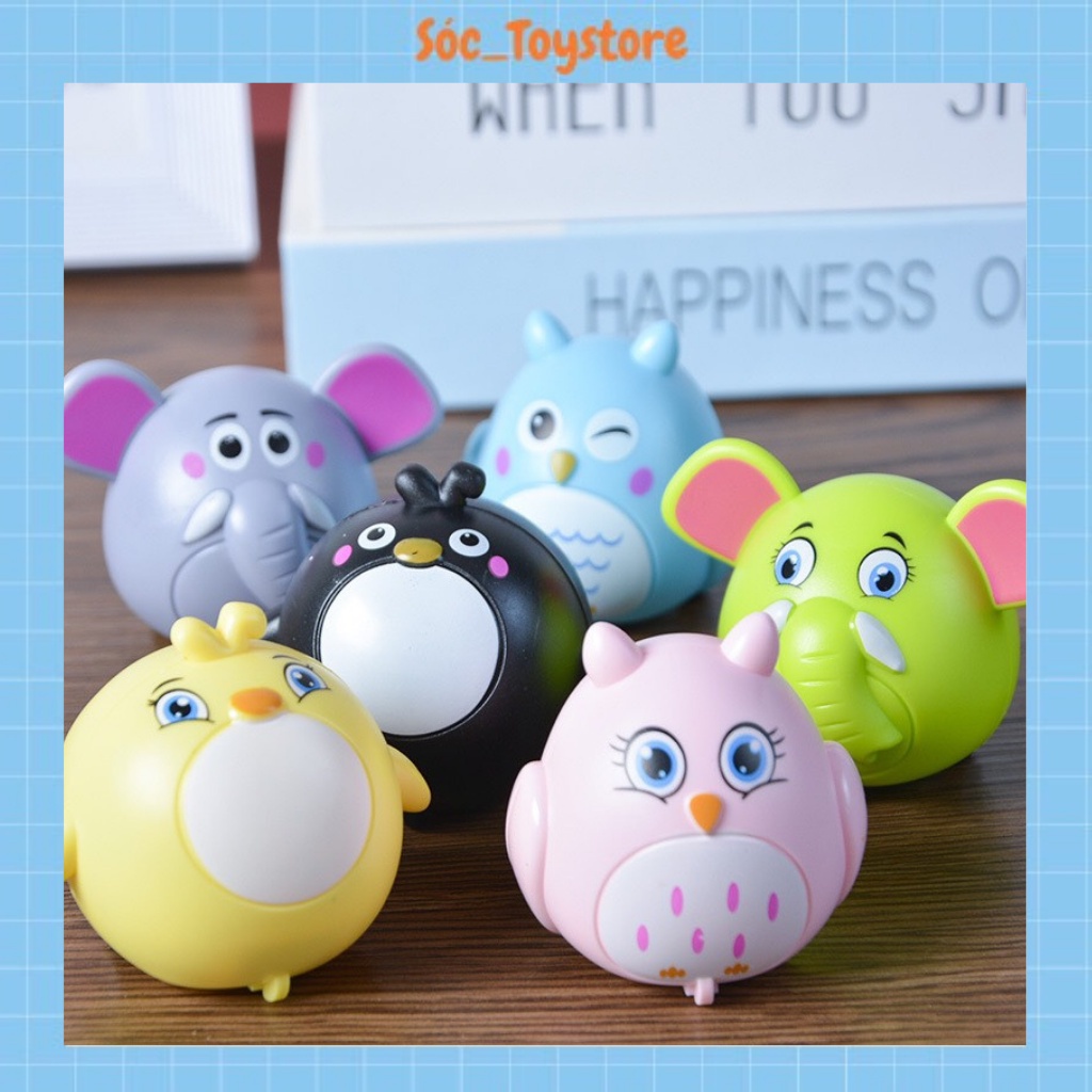 Bộ Đồ Chơi OTO Chạy Cót Hình Thú Nhiều Màu Sắc Cho Bé