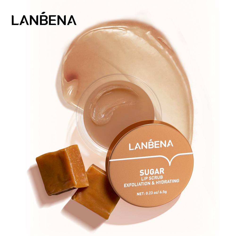 Mặt Nạ Dưỡng Môi Lanbena Thành Phần Từ Đường Nâu Giúp Tẩy Tế Bào Chết Cho Môi 6.5g