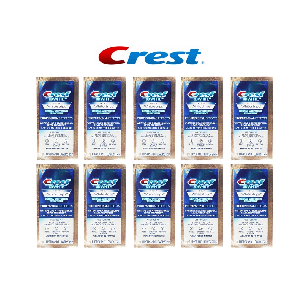 [Mã COSBAUH3 giảm 8% đơn 300K] COMBO Miếng dán trắng răng Crest Siêu tiết kiệm – Beoi Mart