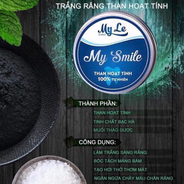 [TẶNG BÀN CHẢI] Tẩy trắng răng, trắng răng than hoạt tính My Smile-100% từ thiên nhiên, làm trắng răng tại nhà