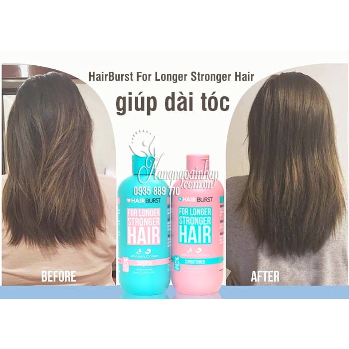 CẶP DẦU GỘI XẢ HAIRBURST Chăm Sóc, Kích Thích Mọc Tóc, Ngăn Ngừa Rụng | Chính Hãng | 350*2