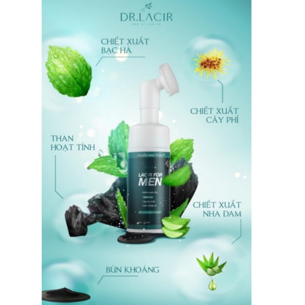 Sữa rửa mặt nam Great86 sữa rửa mặt Lacir For Men Dr Lacir làm sạch bụi bẩn dầu thừa sáng da ngăn ngừa mụn 150ml
