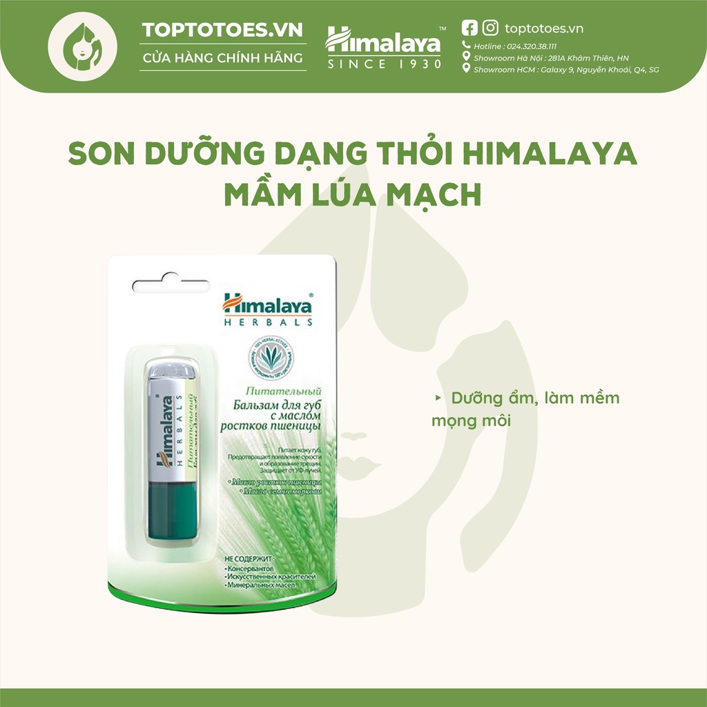 Son dưỡng Himalaya Herbals lành tính, dưỡng ẩm, làm hồng môi