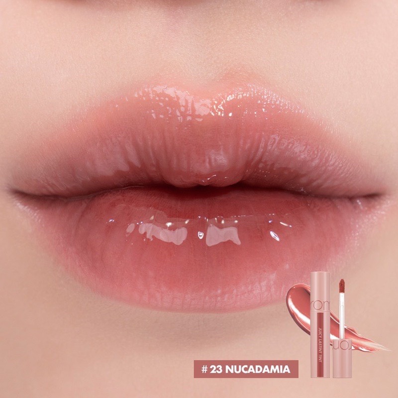 Son tint bóng Romand màu 23 Juicy Glasting Tint Nâu đỏ nhạt